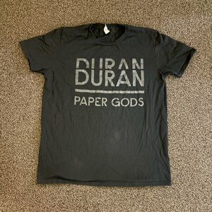 Duran Duran Paper Gods Mens Large L Tee T-Shirt Black Crew Neck